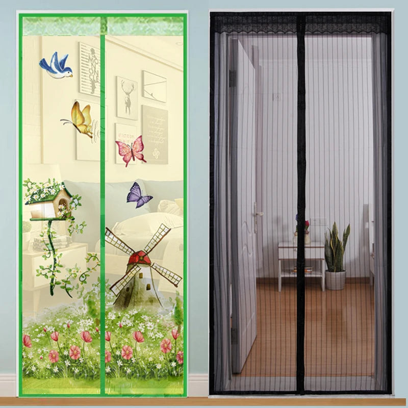 Hands-free Magnetic Mosquito net door screen mesh Automatic Closing Anti Mosquito Insect Fly Bug door curtain net Custom Size