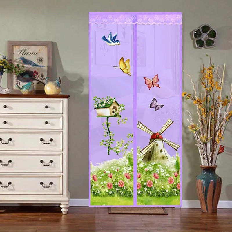 Hands-free Magnetic Mosquito net door screen mesh Automatic Closing Anti Mosquito Insect Fly Bug door curtain net Custom Size