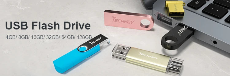 new TECHKEY usb flash drive 64GB 32GB 16GB 8GB 4GB pen drive pendrive флешка waterproof silver u disk memoria cel usb stick gift