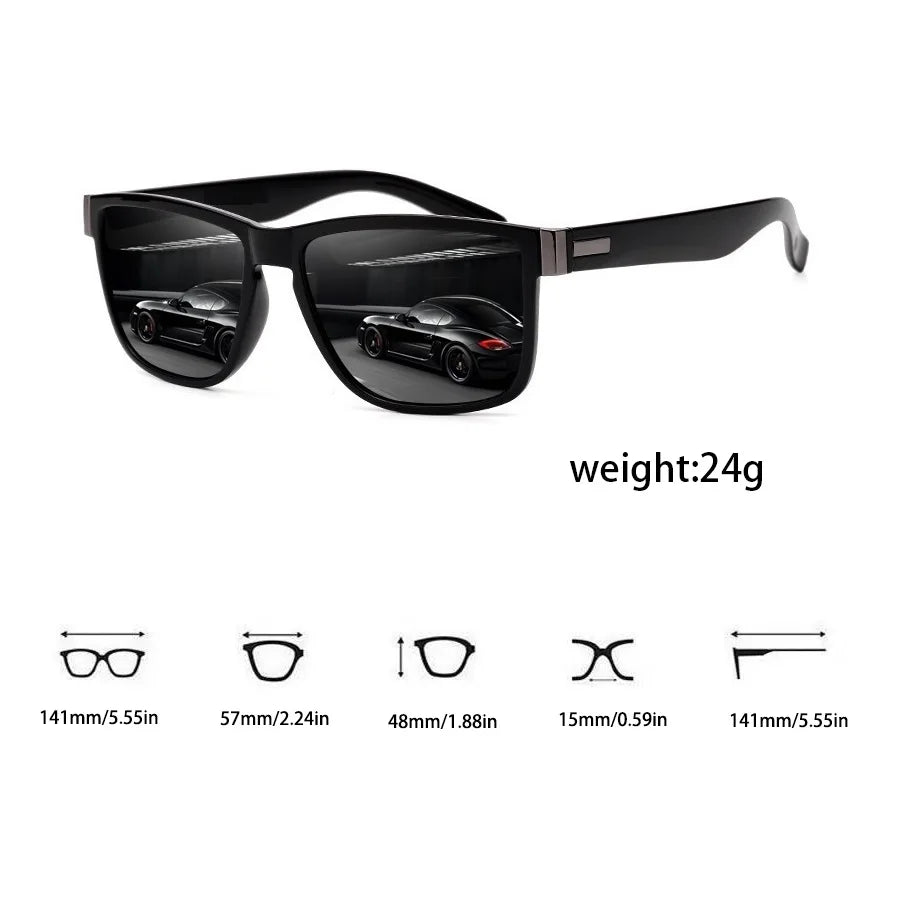 4 PCS Fashion Vintage Pattern Square Sunglasses Men Women Fishing Driving Man Luxury Brand Designer Sun Glasses UV400 Eyewear ﻿