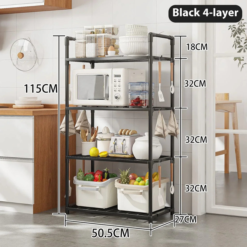 Kitchen Shelving, Multilayer Microwave Oven  Household Storage Shelf Shelf Pot Storage Shelf,kitchenware,food Containers,kitchen