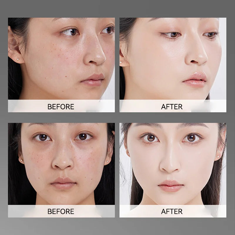 Light and Moist Hydrating Foundation, Natural-Looking, Moisturizing, Shiny, Thin and Lightweight, Double-Headed Makeup Foundation That Rotates for Easy Use, with Its Own Brush, Waterproof, Easy to Apply Makeup, and Easy for B