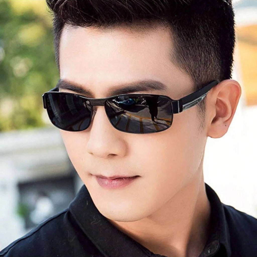 Sunglasses for Men Day and Night Vision Driving Fishing Polarized Anti-UV Trend Shades For Men Glass Authentic Sun Protection Su