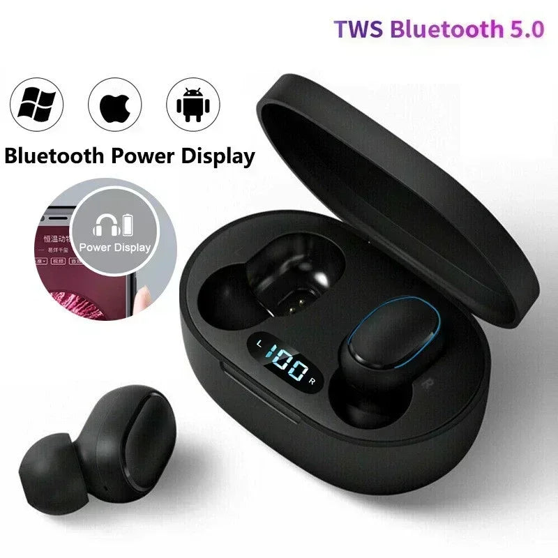TWS Wireless Earphones Music Headset Bluetooth LED Display HiFi Earphone Waterproof Sport Wireless Headphone With Mic Earplugs