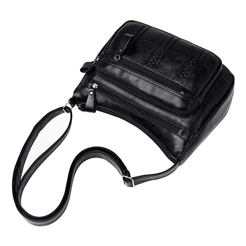 Women's Bag PU Multilayered Soft Leather Ladies Fashion Simple Shoulder Bags Mom's Bags Crossbody Bag