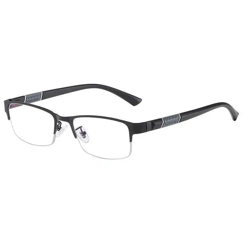 Smart Photochromic Near Sight Sun Glasses for Business Women Men Retro Metal Half Frame Myopia Eyewear Anti-UV Minus Goggles