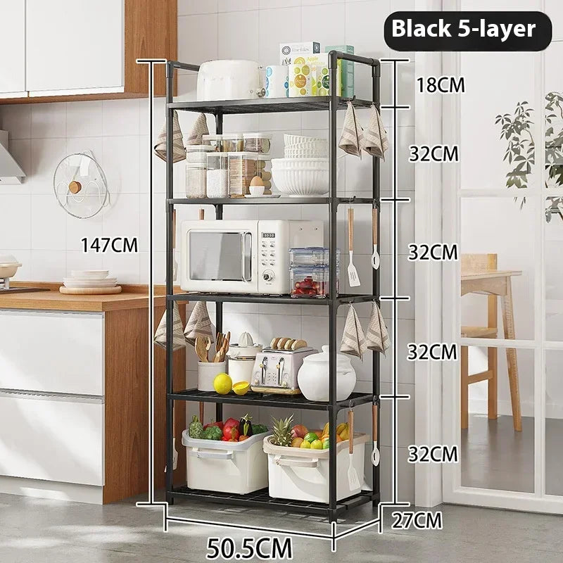 Kitchen Shelving, Multilayer Microwave Oven  Household Storage Shelf Shelf Pot Storage Shelf,kitchenware,food Containers,kitchen