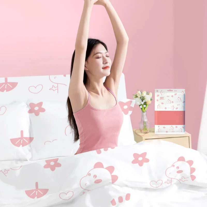 1/3 Pack Set Includes (1 Pillowcase + 1 Bed Sheet + 1 Duvet Cover) Disposable Bed Sheet, Duvet Cover, Pillowcase, Thickened Hotel Travel Bedding, Dirt-Resistant, Easy to Carry, a Blessing for Those Who Are Hygienic, No-Wash S