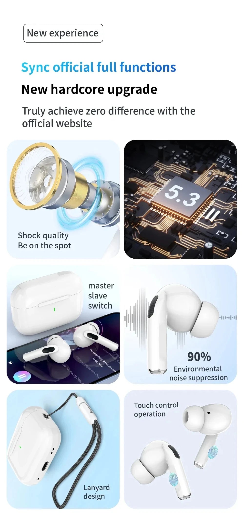 Wireless Earphones Pro 5 TWS Max Bluetooth Sport Earbuds  In Ear Noise Cancelling Headset For iPhone Android Headphone