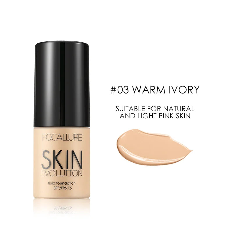 Focallure 8 Colors Face Foundation Makeup Base Liquid Foundation Cream Full Coverage Concealer Moisturizing Face Make Up