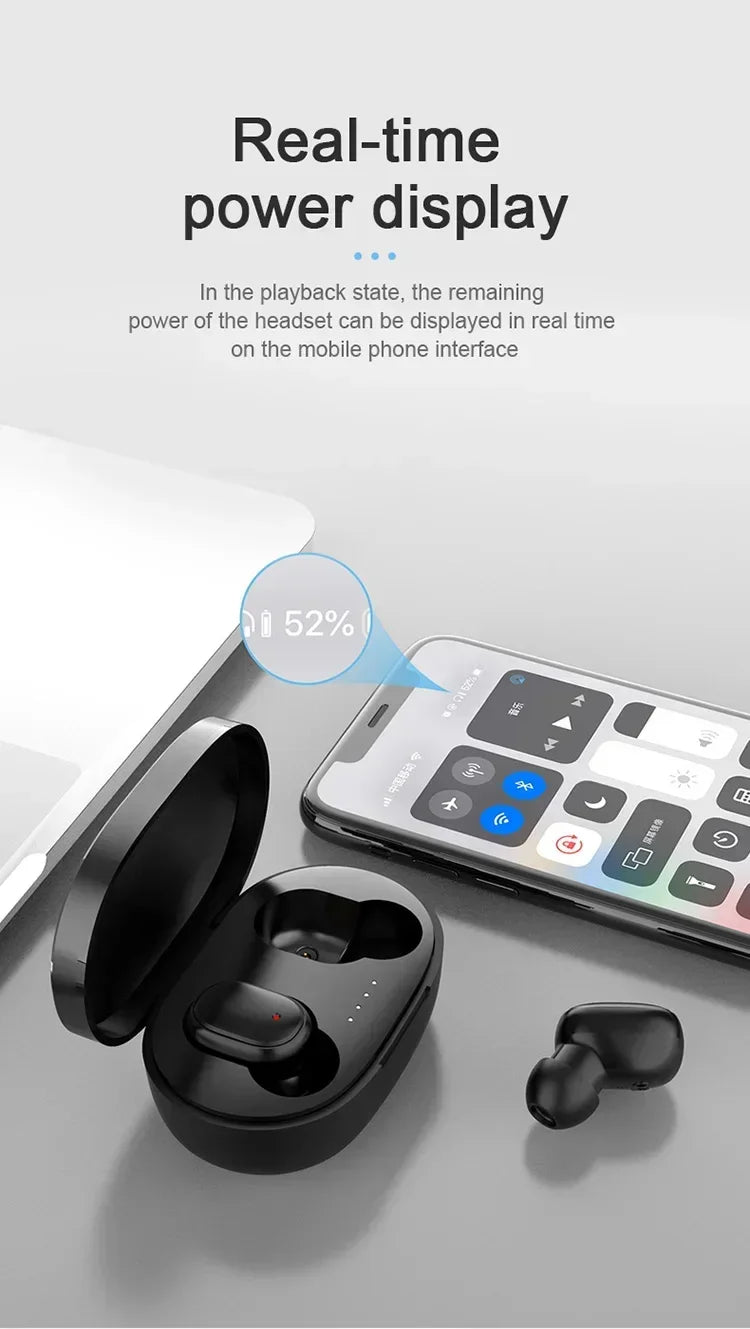 Original A6S TWS Headset Wireless Earphones Bluetooth Headphones Sport Stereo Fone Bluetooth Earbuds