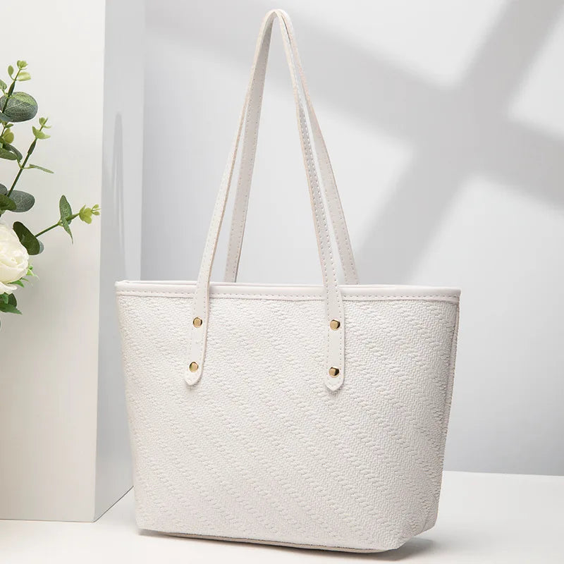 Women's bag bag women's 2023 new embossed floral handbag shopping bag versatile large capacity bucket bag