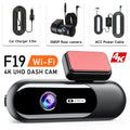 Dash Cam for cas 4K UHD Recording Front Rear Car Camera HDR Night Vision Recorder Built in Wi-Fi Parking Mode