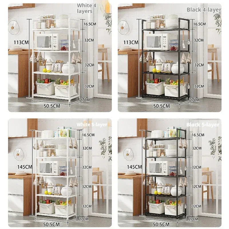 Kitchen Shelving, Multilayer Microwave Oven  Household Storage Shelf Shelf Pot Storage Shelf,kitchenware,food Containers,kitchen
