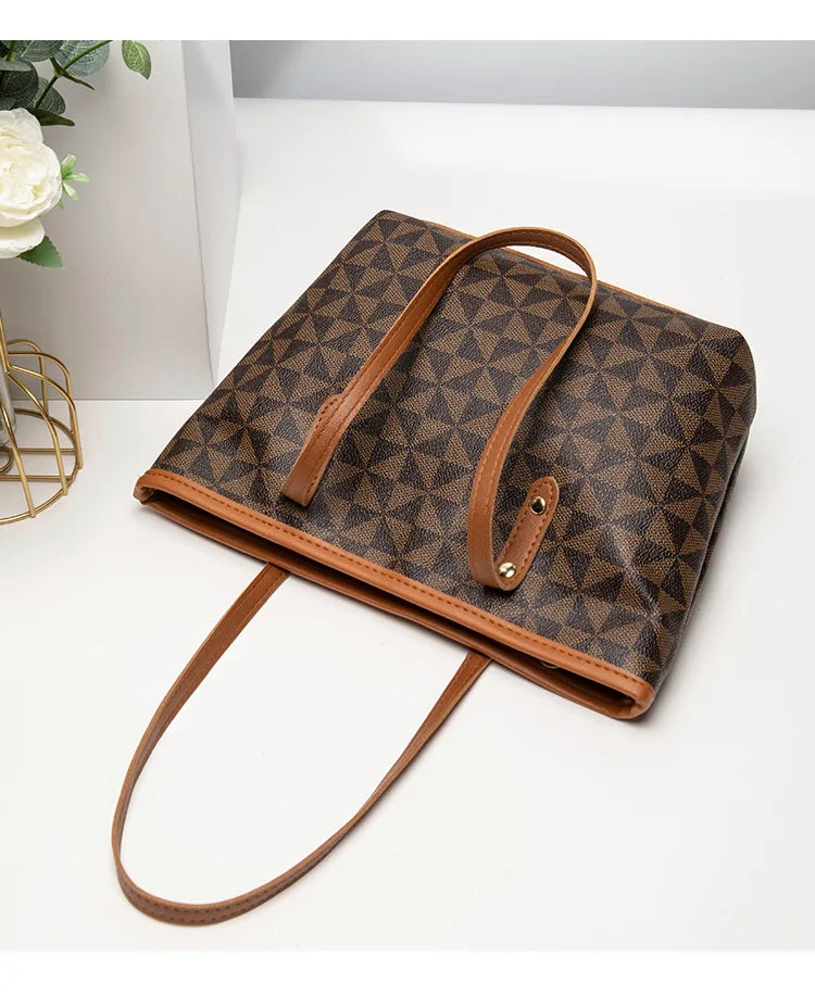 Women's bag bag women's 2023 new embossed floral handbag shopping bag versatile large capacity bucket bag