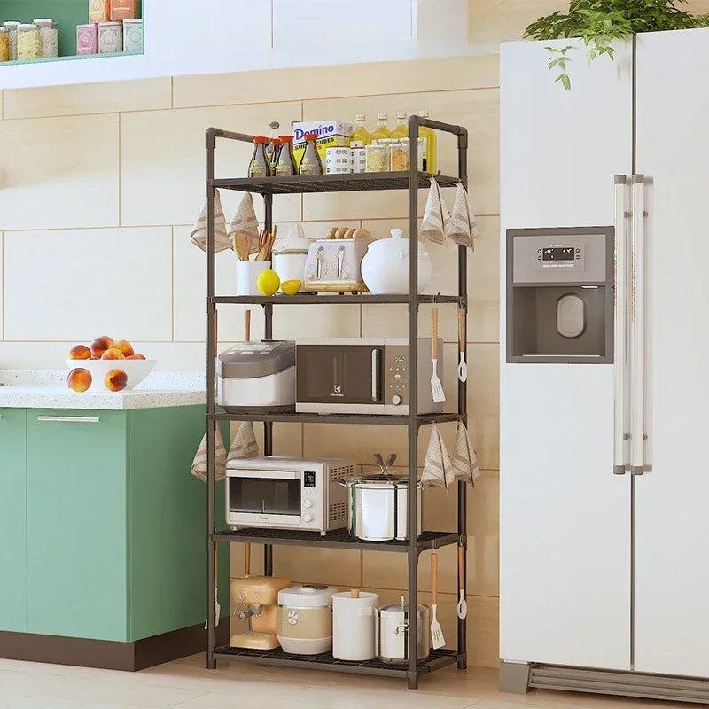 Kitchen Shelving, Multilayer Microwave Oven  Household Storage Shelf Shelf Pot Storage Shelf,kitchenware,food Containers,kitchen