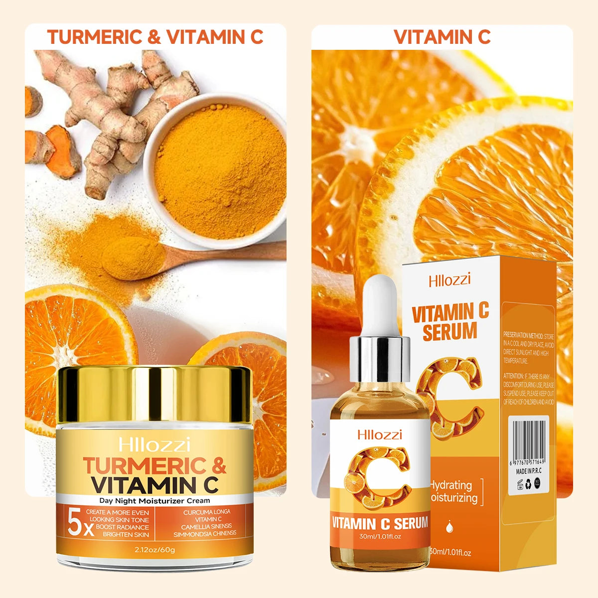 Vitamin C Serum - Turmeric doubles the radiance of the complexion and hydrates and moisturizes