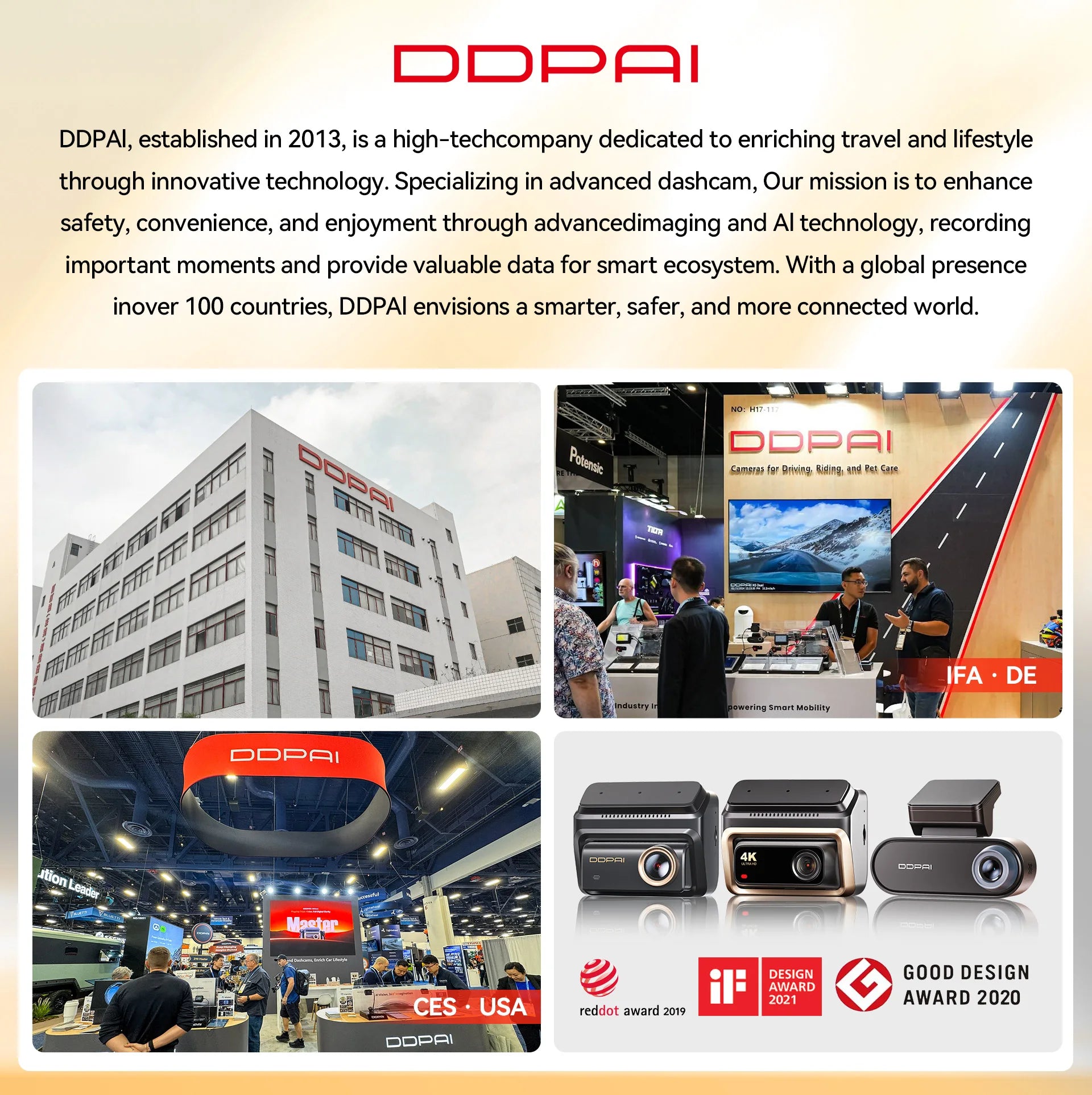 DDPAI Dash Cam  N1 Dual Front & Rear Recording NightVIS 1296P Dash Cam Recorder Car DVR   App Control
