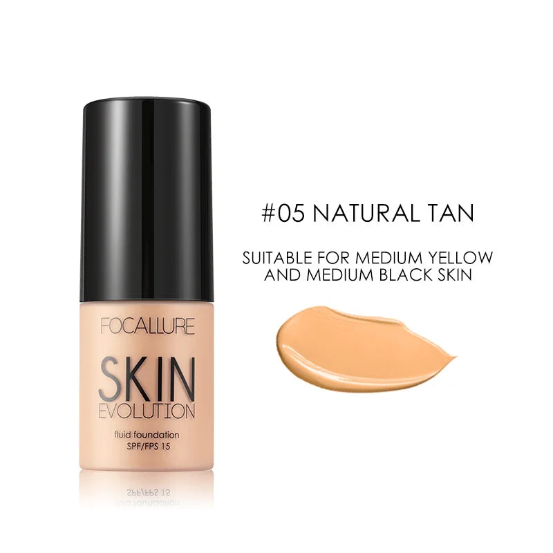 Focallure 8 Colors Face Foundation Makeup Base Liquid Foundation Cream Full Coverage Concealer Moisturizing Face Make Up