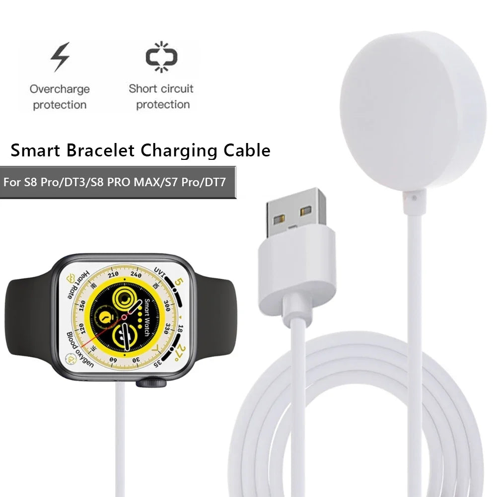 USB Wireless Charger Dock Cord  for S7 Pro S8 Pro/DT3 HW22 plus DT100 pro Smartwatch Wireless Charging Cable
