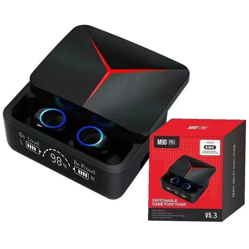 Wireless Bluetooth earbuds, in-ear touch earbuds, gaming headphones, stereo noise-cancelling, with microphone, for mobile gaming