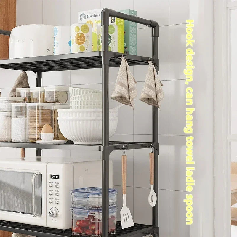 Kitchen Shelving, Multilayer Microwave Oven  Household Storage Shelf Shelf Pot Storage Shelf,kitchenware,food Containers,kitchen