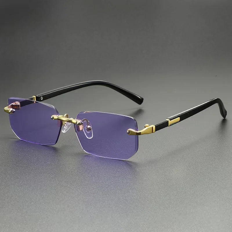 Rimless Sunglasses Rectangle Fashion Popular Women Men Shades Small Square Sun Glasses For Female male Summer Traveling Oculos