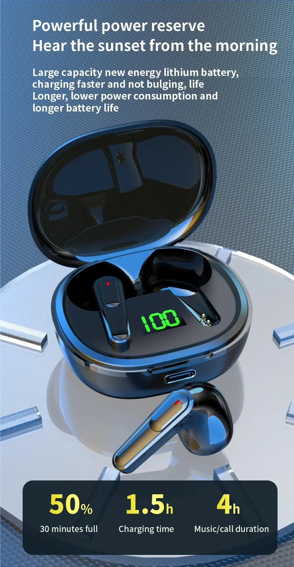 Bluetooth Earphones With True Wireless TWS Earplug Style Noise Reduction For Gaming And Esports Bluetooth Earphones