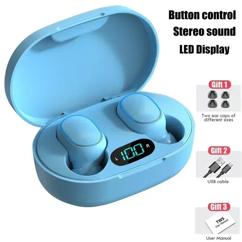TWS Wireless Earphones Music Headset Bluetooth LED Display HiFi Earphone Waterproof Sport Wireless Headphone With Mic Earplugs