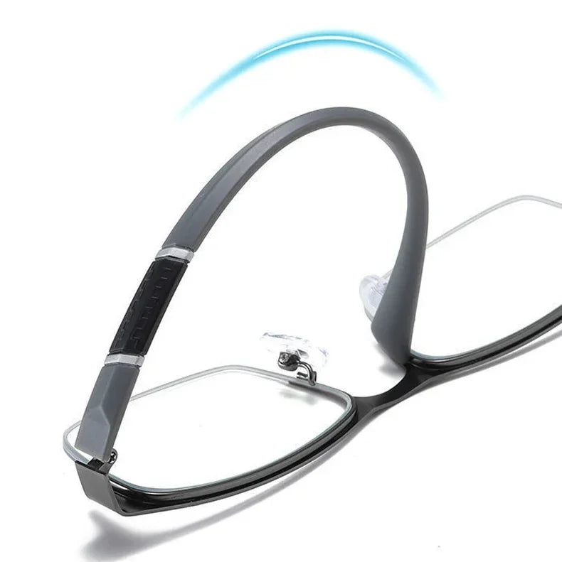 Smart Photochromic Near Sight Sun Glasses for Business Women Men Retro Metal Half Frame Myopia Eyewear Anti-UV Minus Goggles