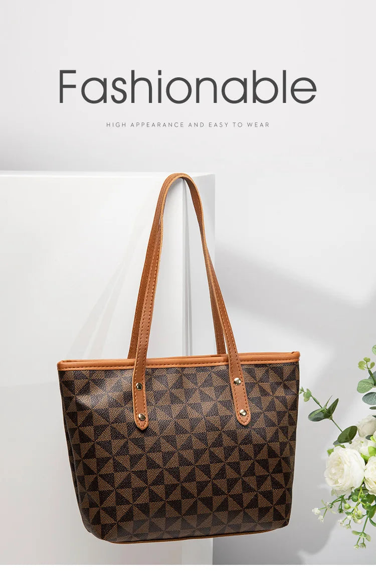 Women's bag bag women's 2023 new embossed floral handbag shopping bag versatile large capacity bucket bag