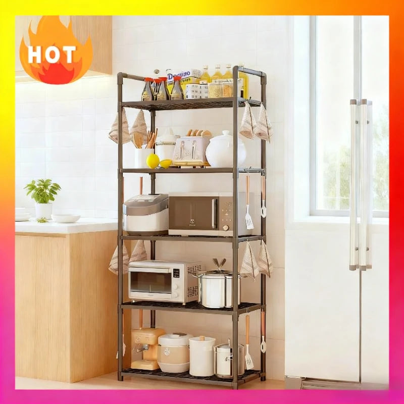 Kitchen Shelving, Multilayer Microwave Oven  Household Storage Shelf Shelf Pot Storage Shelf,kitchenware,food Containers,kitchen