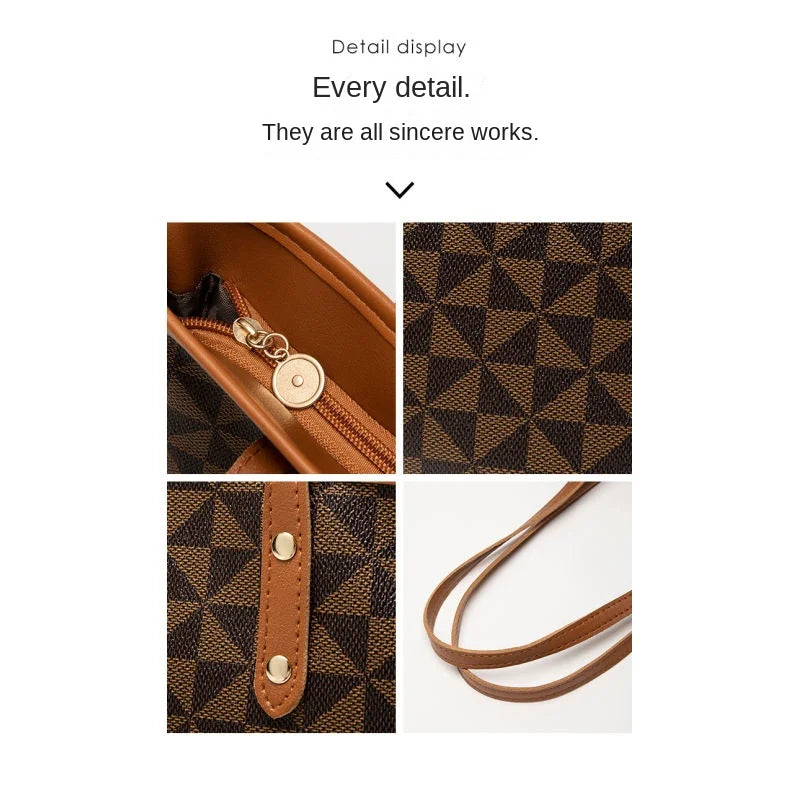 Women's bag bag women's 2023 new embossed floral handbag shopping bag versatile large capacity bucket bag