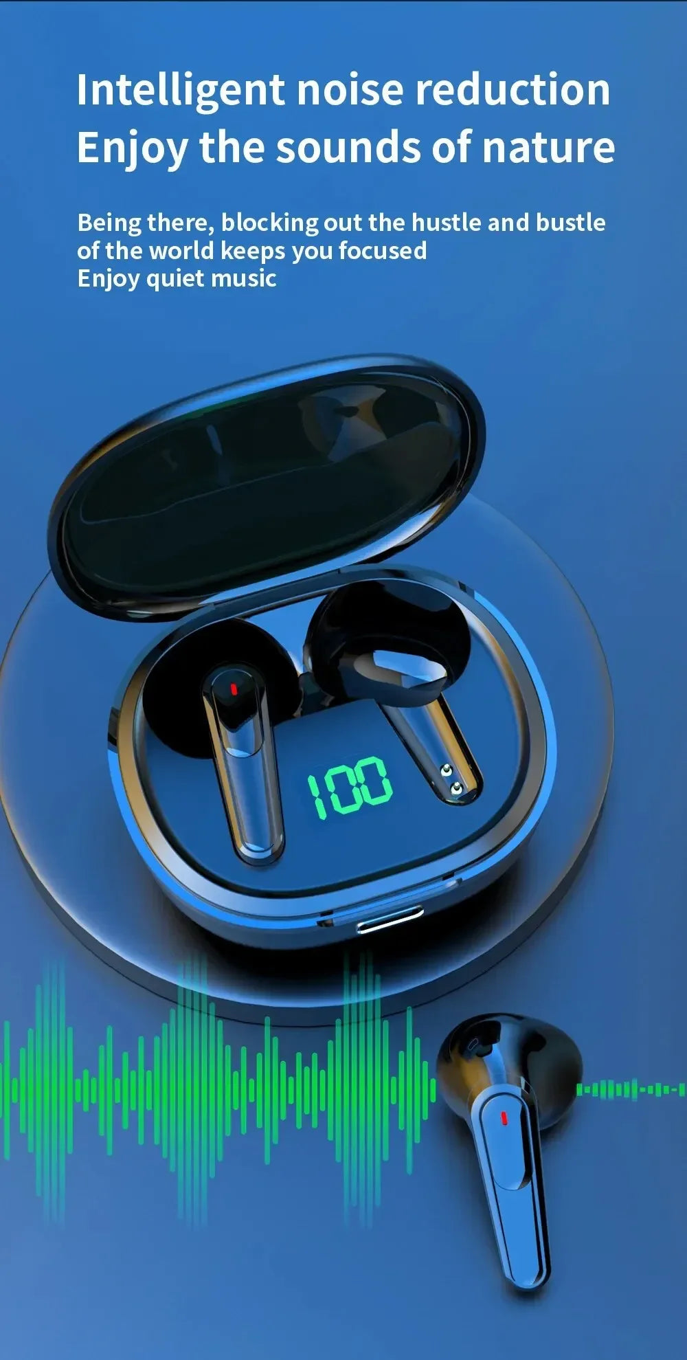 Bluetooth Earphones With True Wireless TWS Earplug Style Noise Reduction For Gaming And Esports Bluetooth Earphones