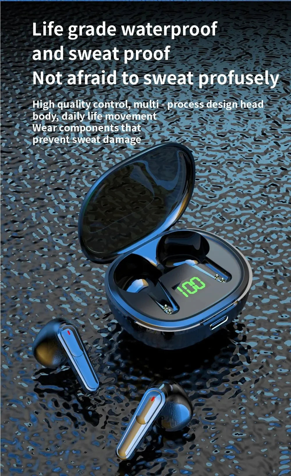 Bluetooth Earphones With True Wireless TWS Earplug Style Noise Reduction For Gaming And Esports Bluetooth Earphones