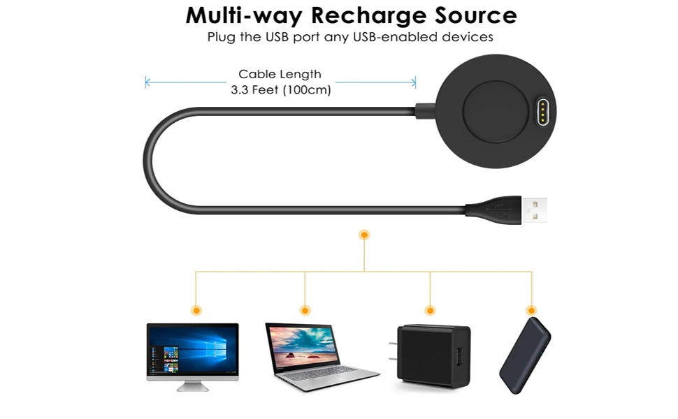 2025 Charger Dock for Garmin Fenix 5 5S 5X 6 6S 6X 6Pro 7 7X Plus 8 / Venu 2 2S Sq Vivoactive 3 4 Charging Cable Stand Station