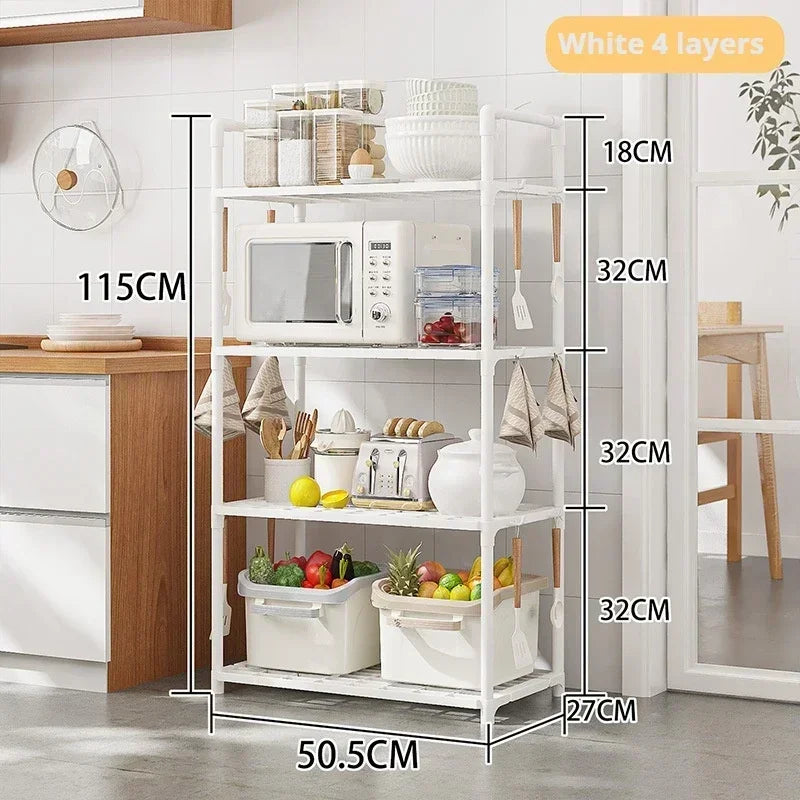 Kitchen Shelving, Multilayer Microwave Oven  Household Storage Shelf Shelf Pot Storage Shelf,kitchenware,food Containers,kitchen