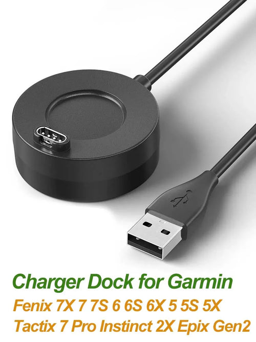 2025 Charger Dock for Garmin Fenix 5 5S 5X 6 6S 6X 6Pro 7 7X Plus 8 / Venu 2 2S Sq Vivoactive 3 4 Charging Cable Stand Station