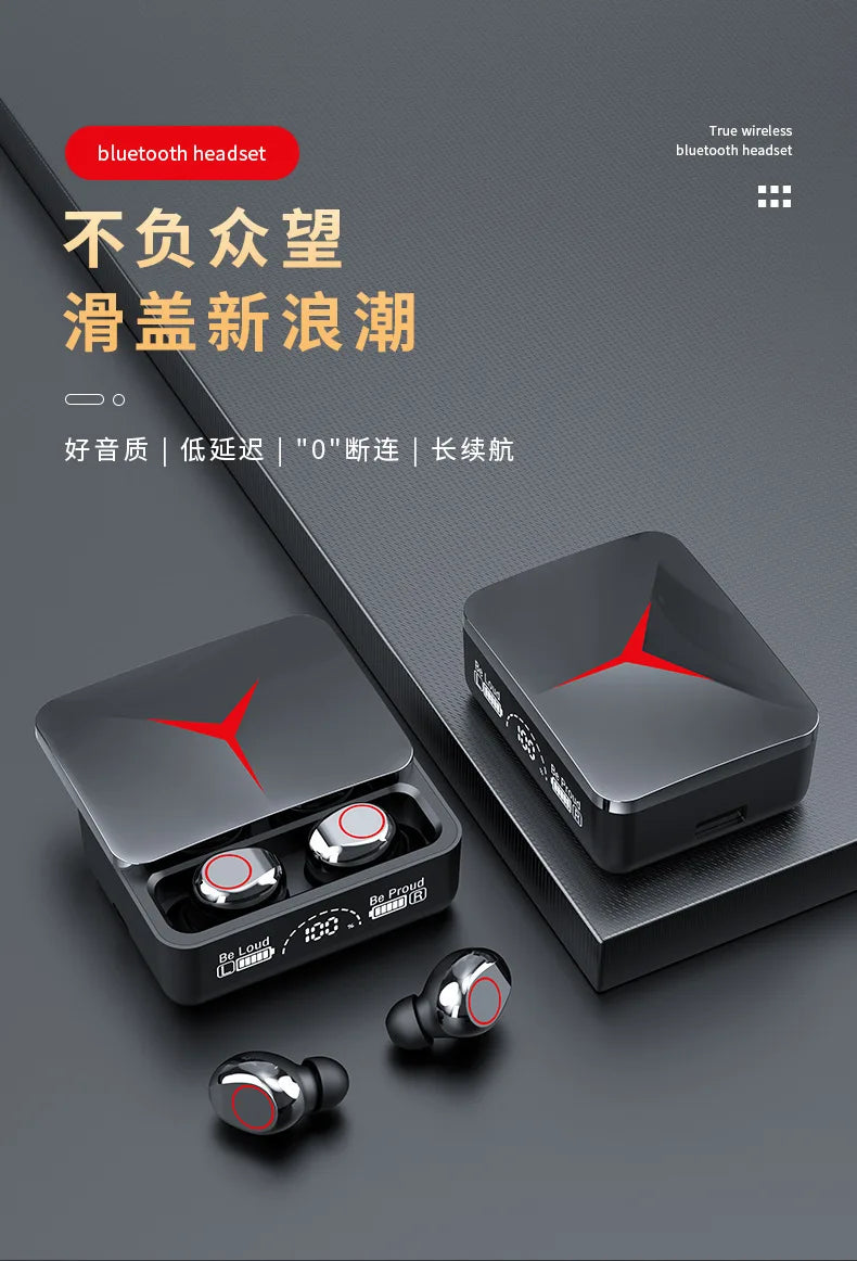 Wireless Bluetooth earbuds, in-ear touch earbuds, gaming headphones, stereo noise-cancelling, with microphone, for mobile gaming