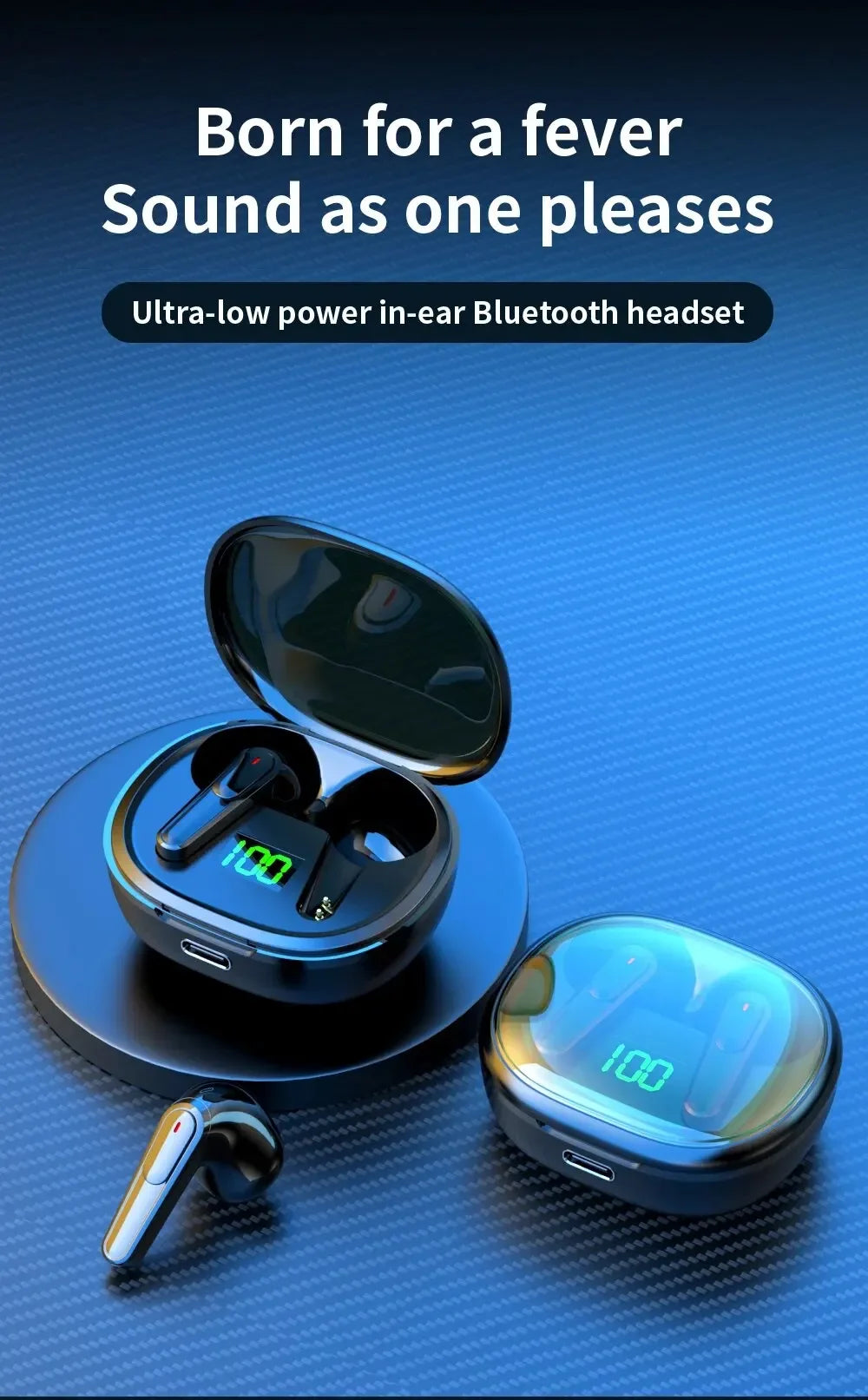 Bluetooth Earphones With True Wireless TWS Earplug Style Noise Reduction For Gaming And Esports Bluetooth Earphones