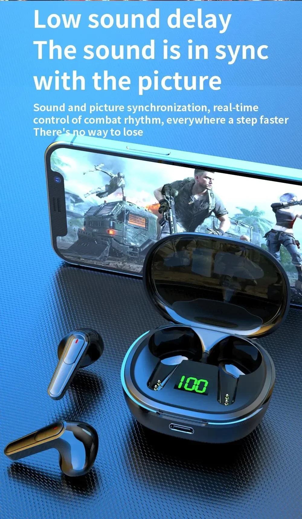 Bluetooth Earphones With True Wireless TWS Earplug Style Noise Reduction For Gaming And Esports Bluetooth Earphones