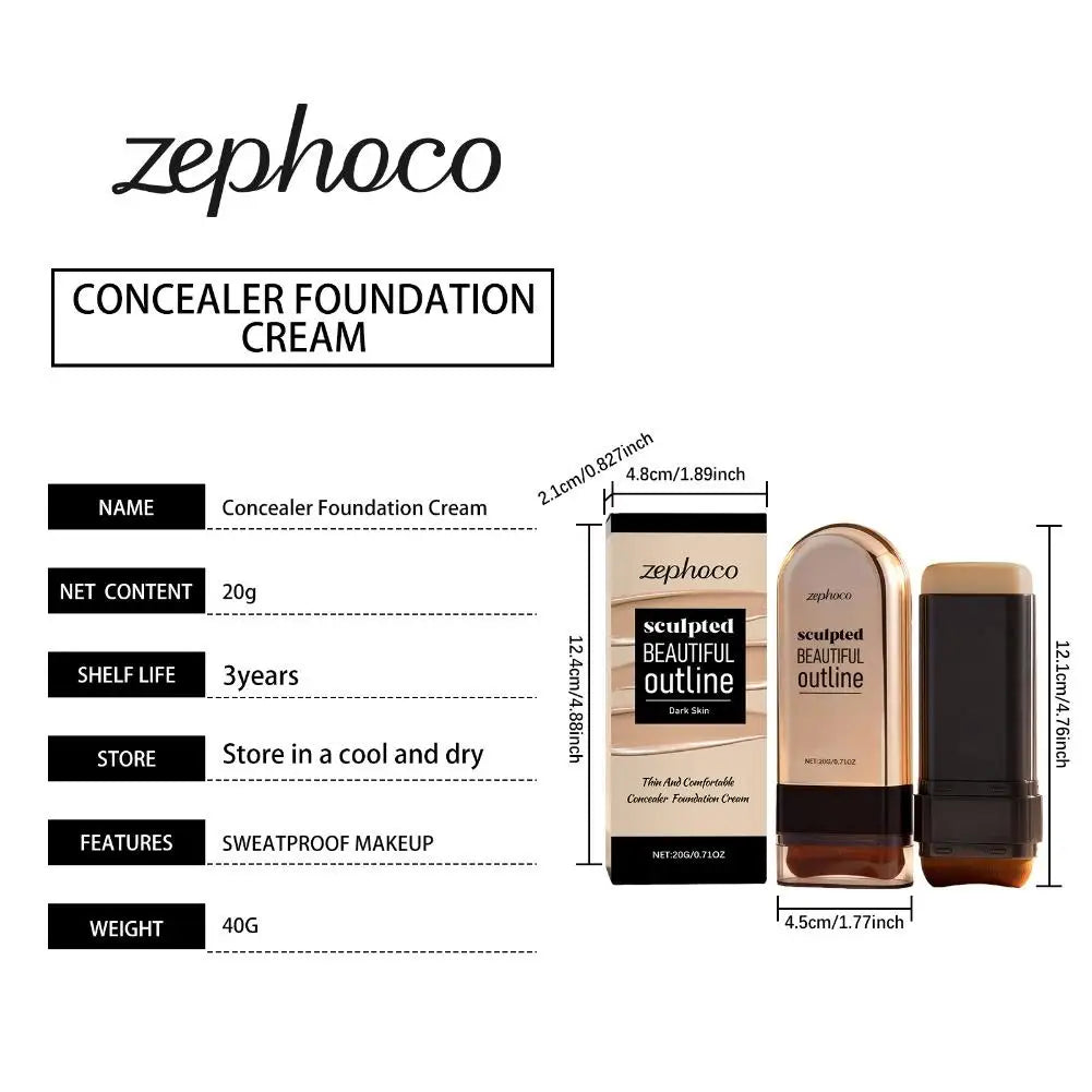 Long Lasting Moisturizing Foundation Cream High Quality Face Foundation Stick Concealer Makeup Full Coverage Face Base Makeup