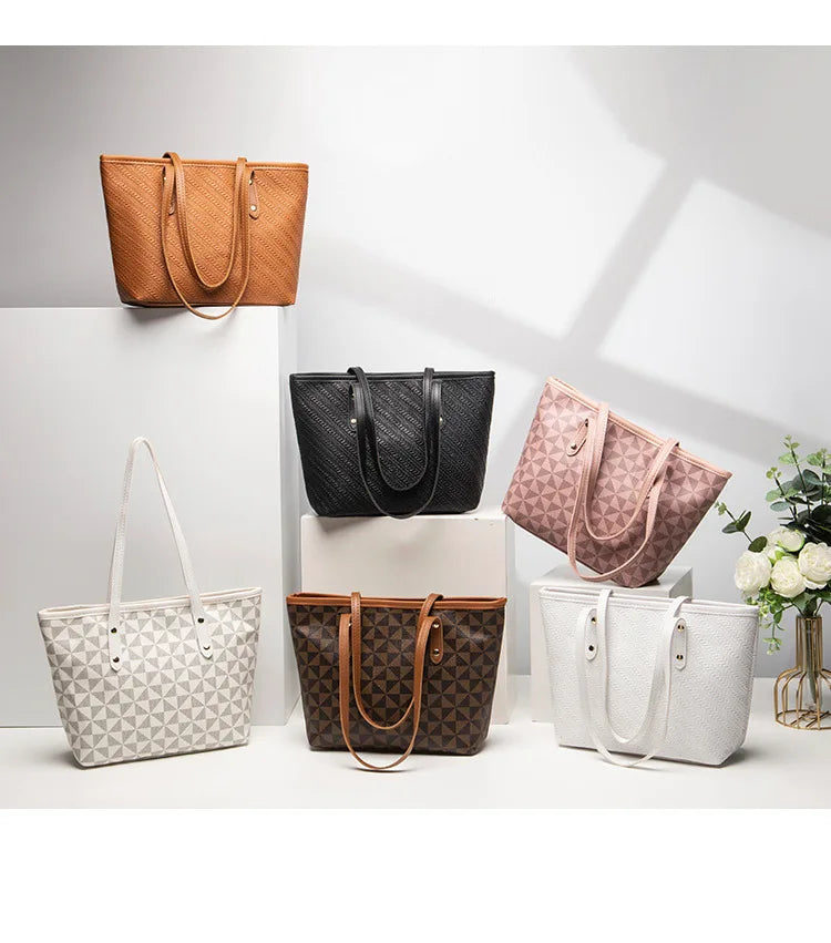 Women's bag bag women's 2023 new embossed floral handbag shopping bag versatile large capacity bucket bag