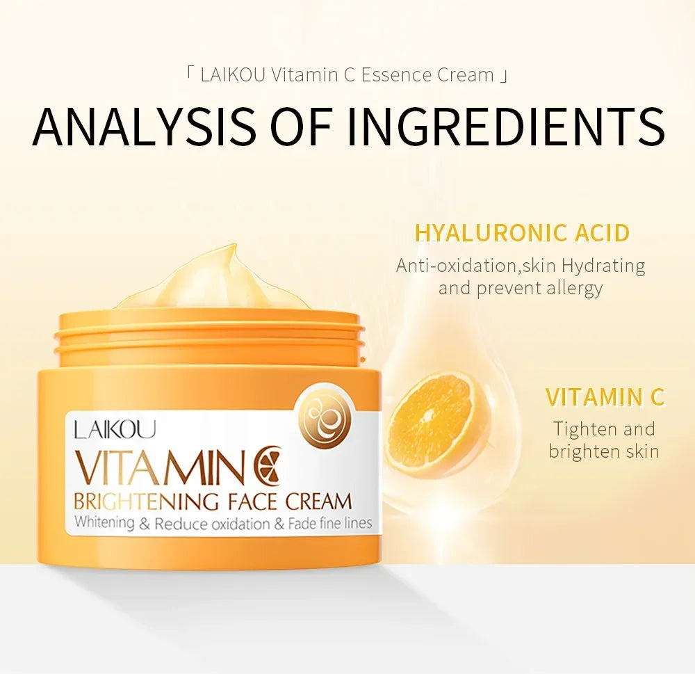 Vitamin C for Face Cream Reduces Dullness Pigments Dark Spots Firming Facial Cream  Lightening Skin Rejuvenation Beauty Health